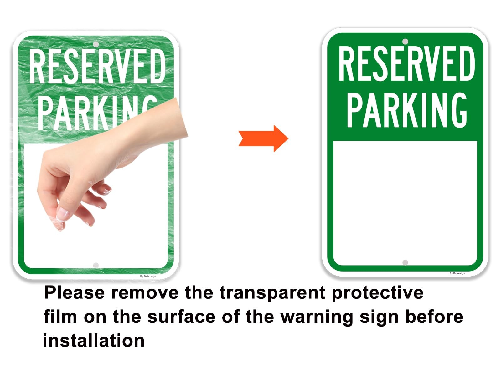 2 PCS Blank Reserved Parking Sign WriteOn 12×18 Inch Reflective Aluminum
