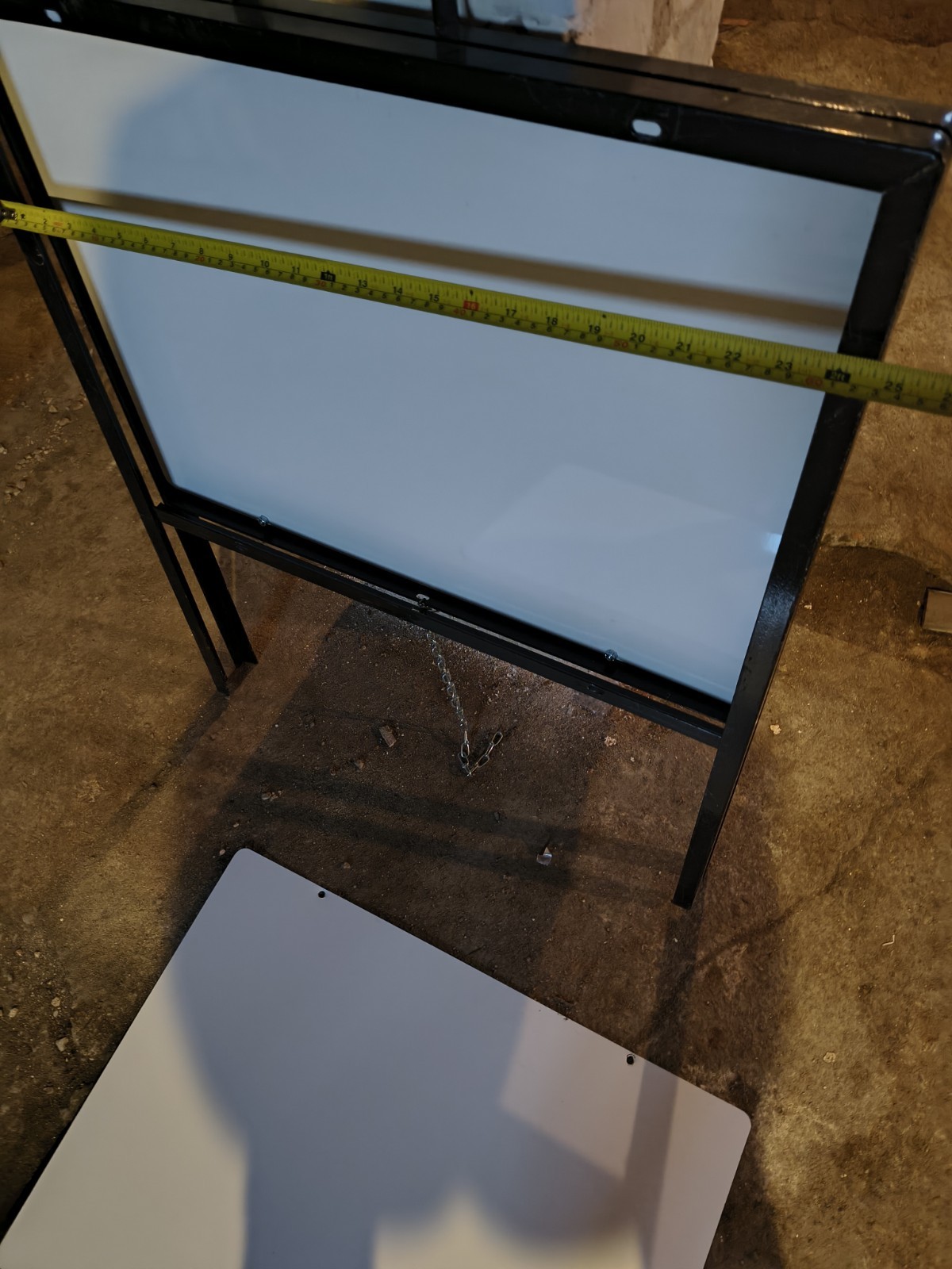 Metal A-Frame Sidewalk Sign Holder Stand 24″x36″ Double-Sided, Heavy-Duty