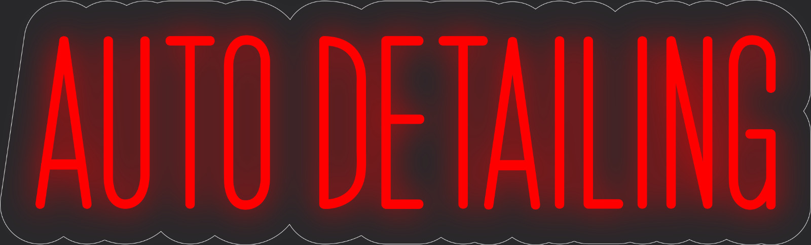 Auto detailing Neon LED Sign Business Wall Decor Lighted Store Sign 24 x 7 in.