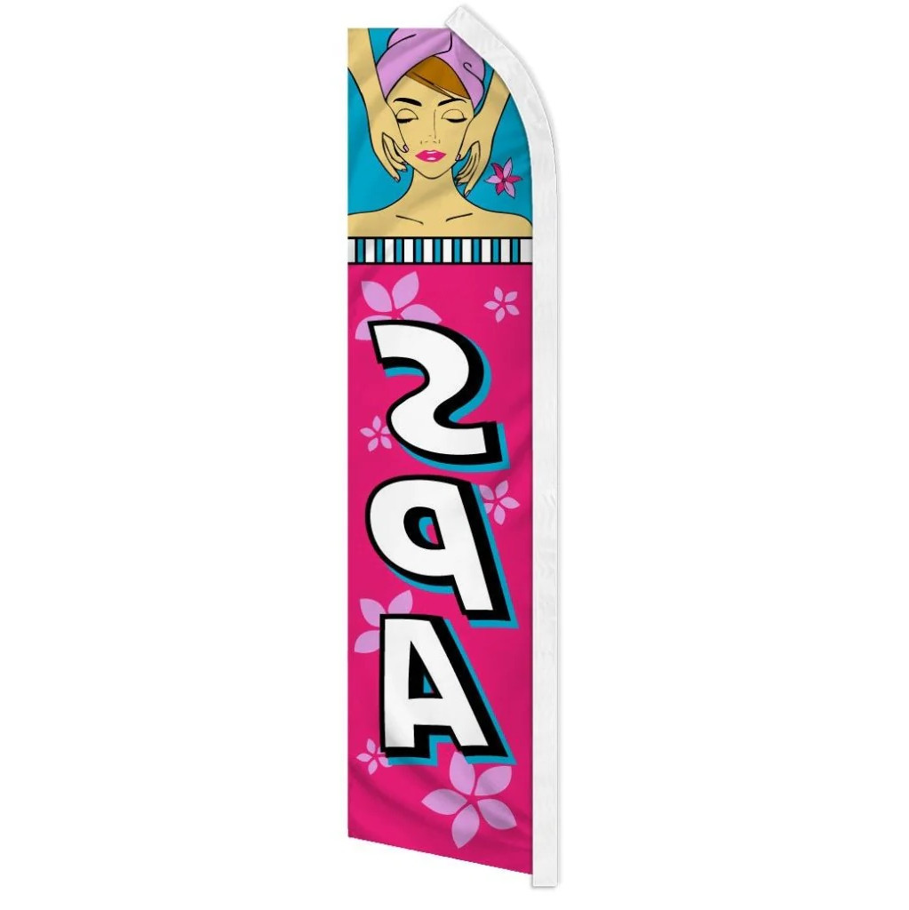 SPA advertising super flag polyester banner *POLE NOT INCLUDED*
