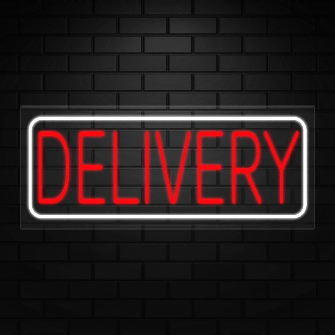 Delivery Neon Sign for Retail Displays | LED Flex Neon | 32″W x 13″H x 1″D
