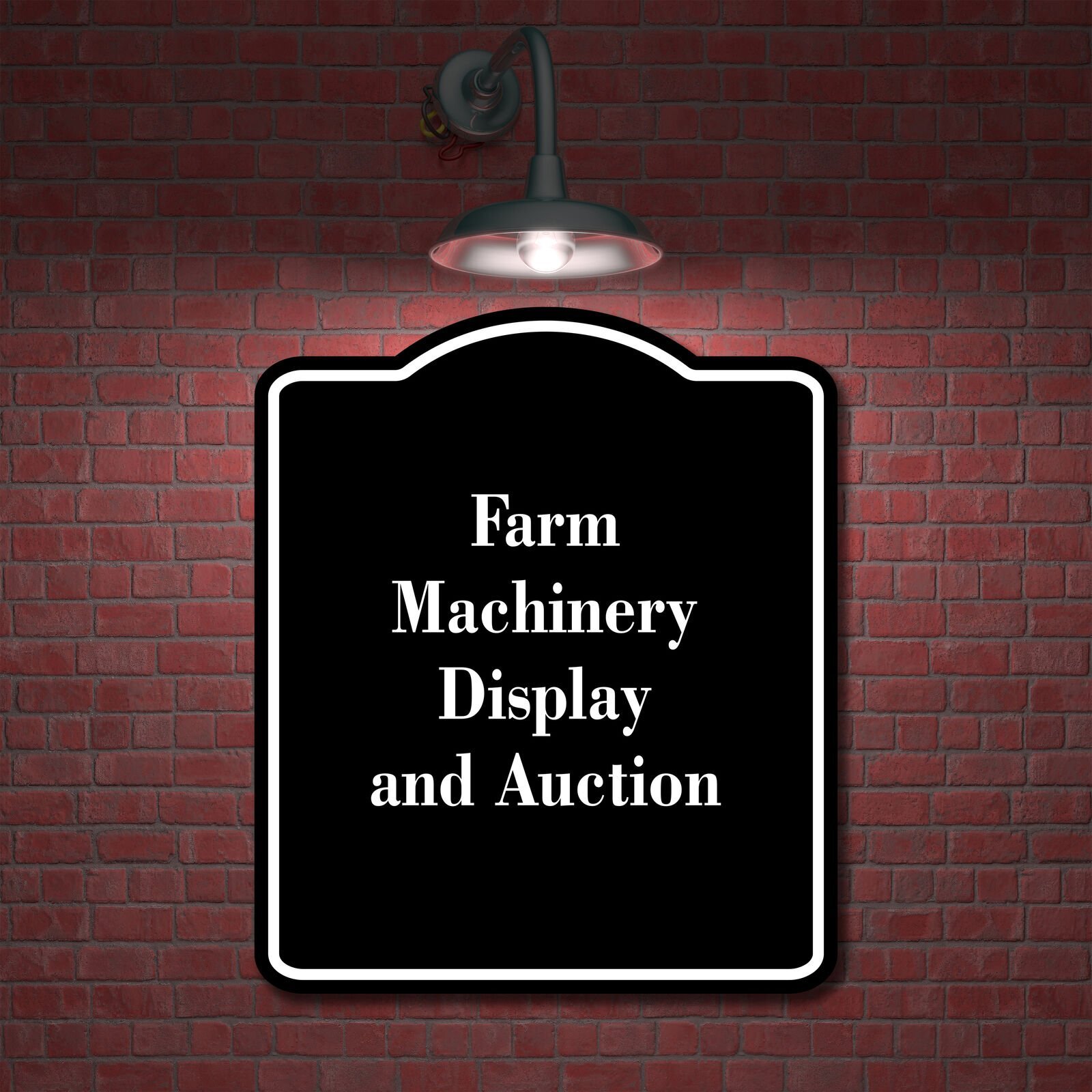 Farm Landscape Painting Classes BLACK Aluminum Composite Sign