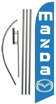 Auto Dealership Advertising Feather Banner Swooper Flag Sign with Flag Pole…