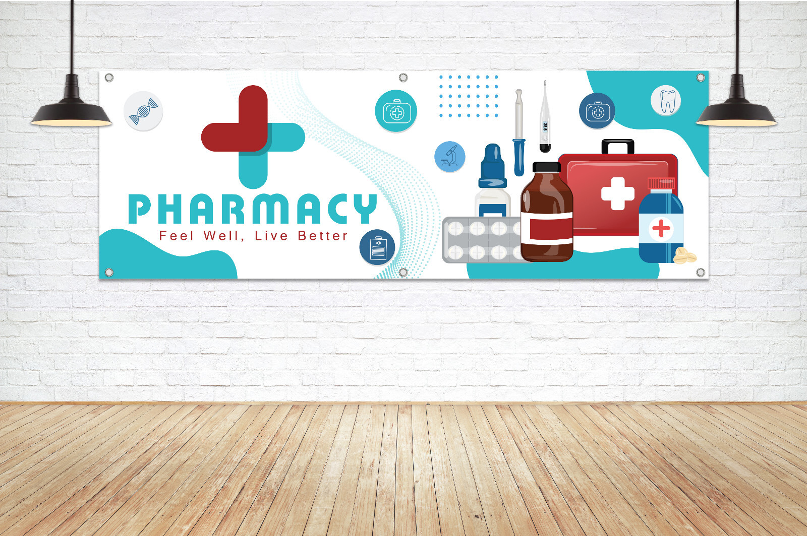 PHARMACY Generic Vinyl Banner Sign Farmacia Store Meds Provider Vendor Signage