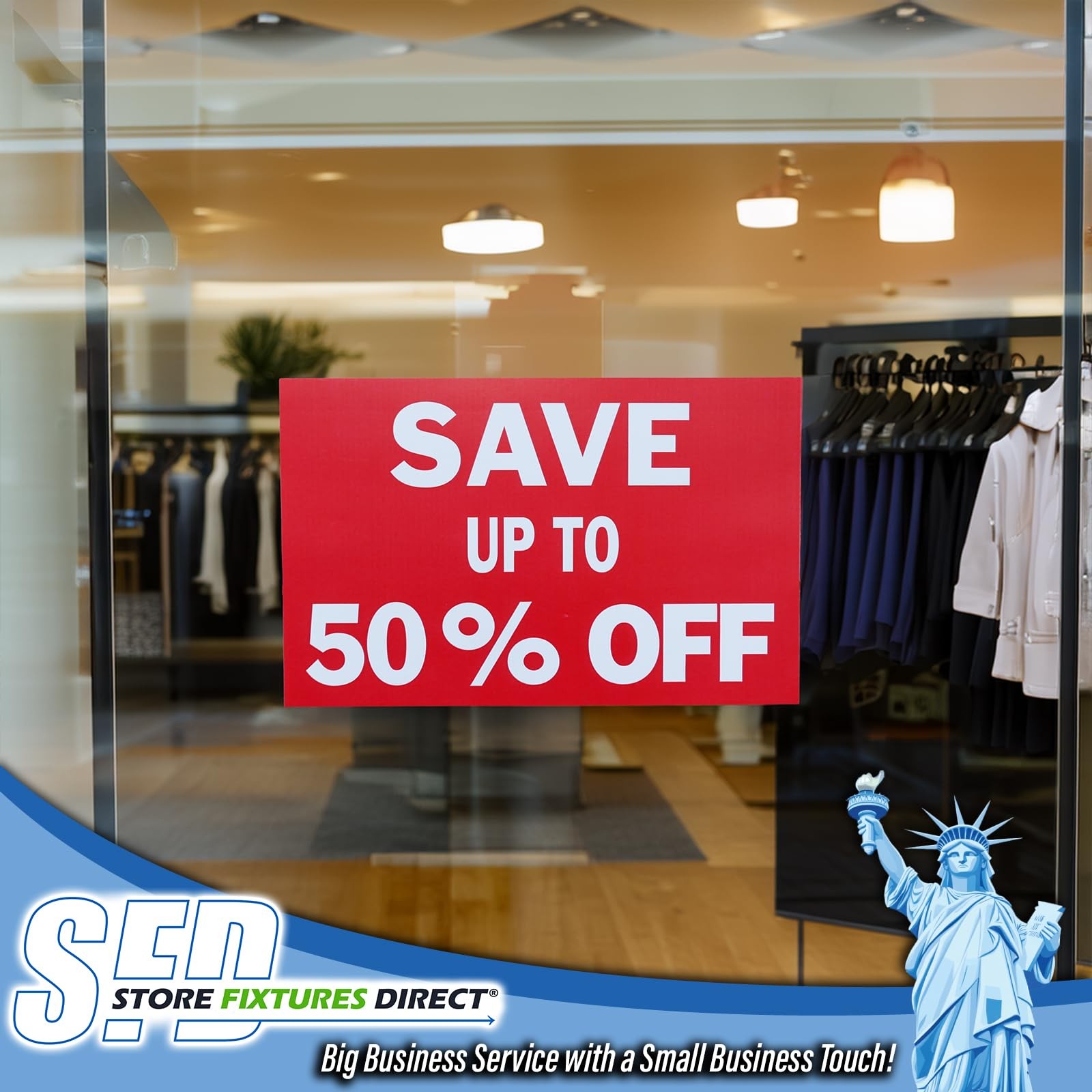 10 Pack Up To 50% Percent Off Sign Bundle Pack 2 Of Each 7×11 Inch