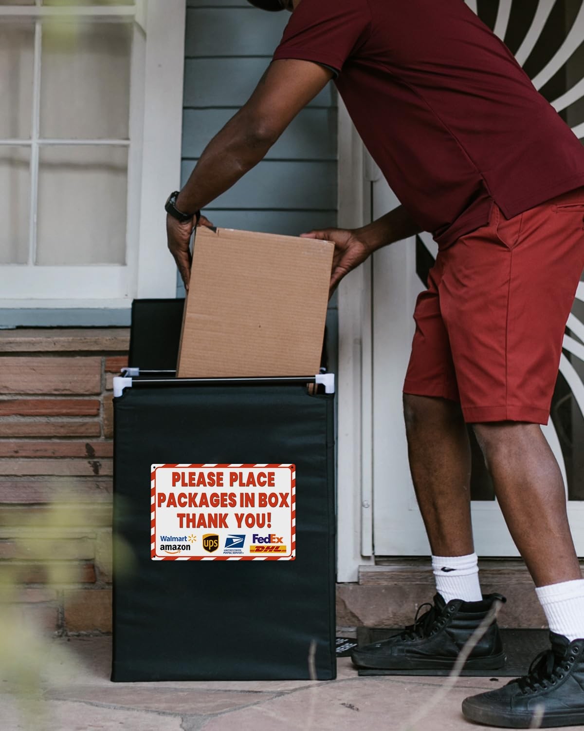 Package Delivery Sign 8×12″, Please Place Packages in Box Thank You!