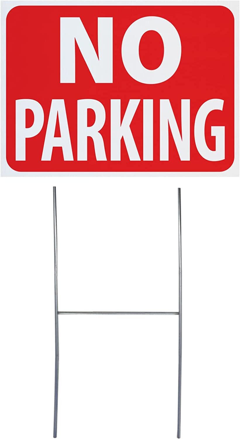 11.5″x8.5″ No Parking Yard Sign with Stake(Weather Resistant,Waterproof,Durable)