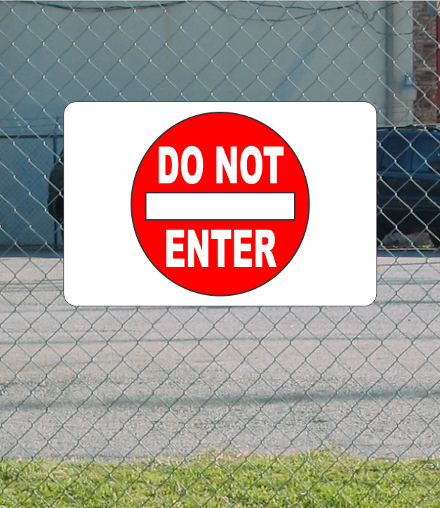 Do Not Enter Red Circle Metal Sign for Street Road Highway Parking Lot 12″x18″