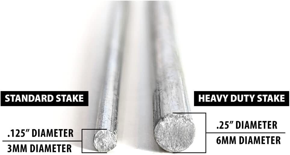 50 Pack 30″Heavy Duty Stakes .25 Diameter Metal Wire Step Stake for Yard Sign