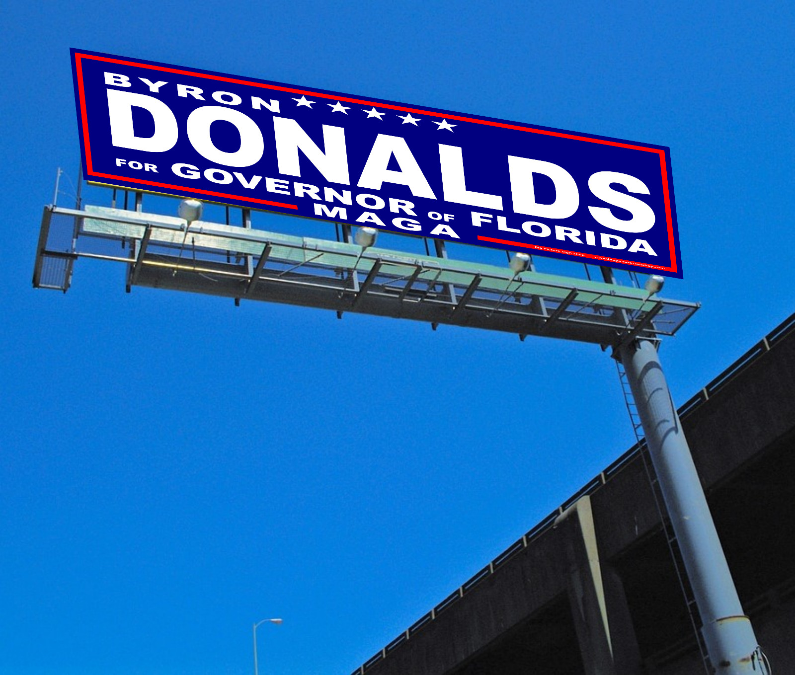 Byron DONALDS Florida Governor 2026 -HUGE/LARGE Blue Banners-Reinforced-USA MADE