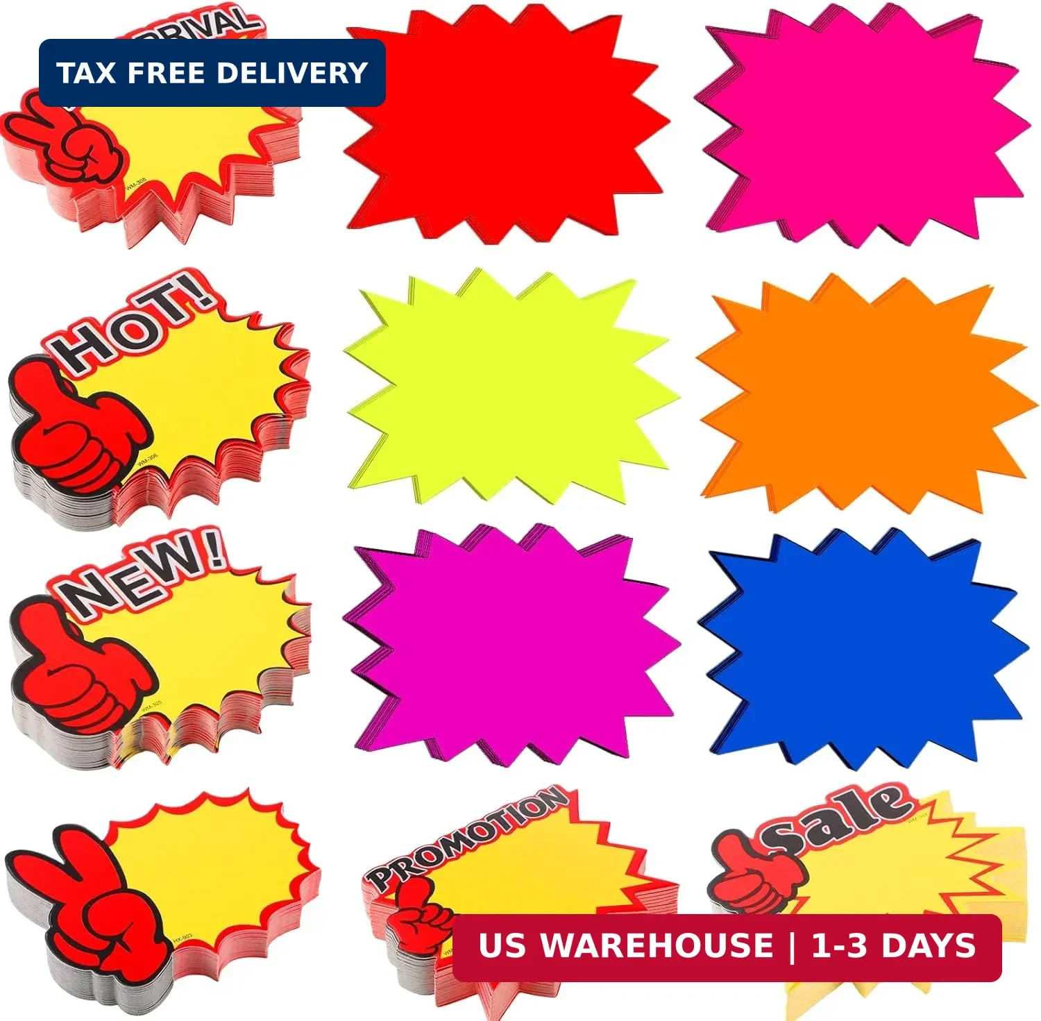 600 Pieces Starburst Signs for Price Stickers, Garage Retail Sale Signs Yard Pri