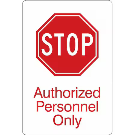 Condor 486H30 Facility Sign, 9 In Height, 6 In Width, Acrylic, Vertical