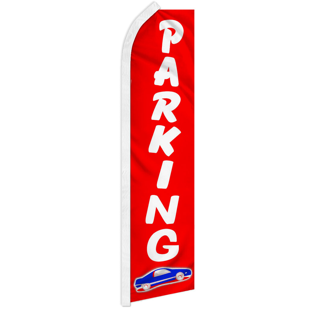Parking Advertising Swooper Feather Flutter Flag Parking Lot