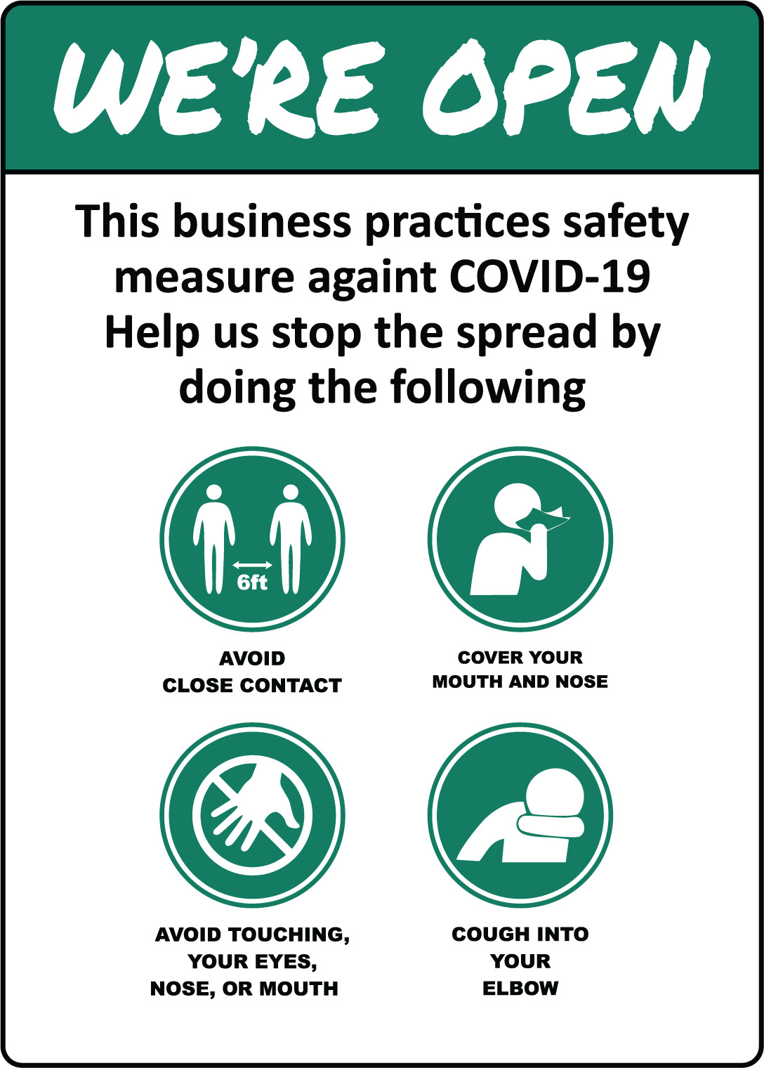 CD-19 BUSINESS SAFETY INFORMATION SHEET | Adhesive Vinyl Sign Decal