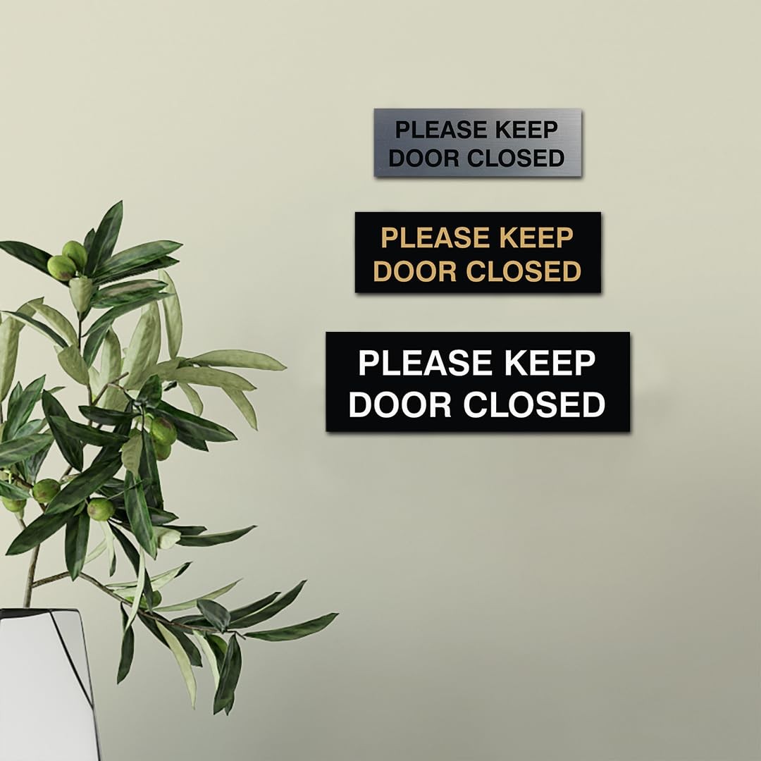 All Quality Please Keep Door Closed Sign – Double-Sided Foam Tape Red Large 10