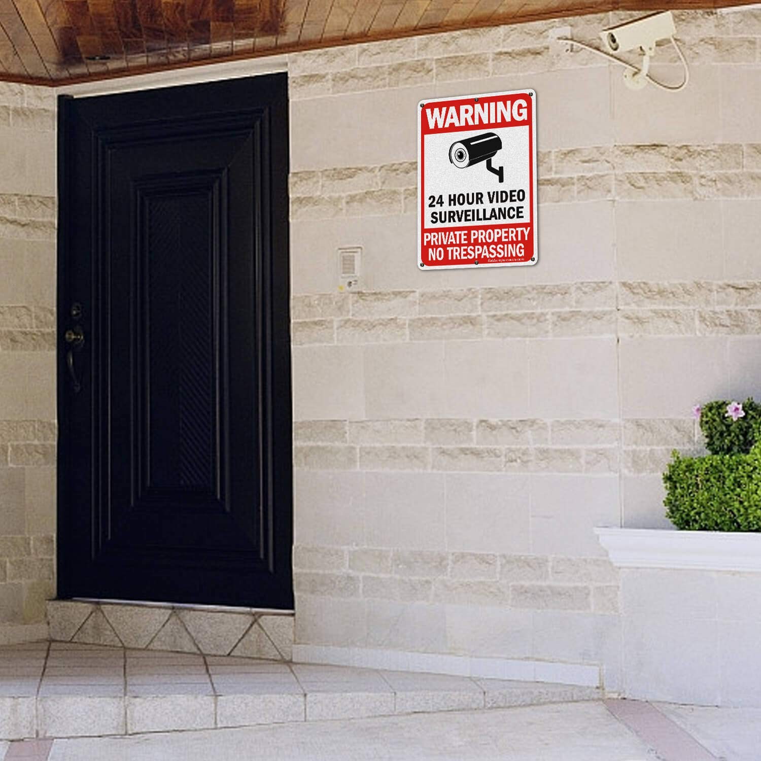 4 Pack No Trespassing, Private Property, Warning Signs 10 x 7 Inches Reflect…