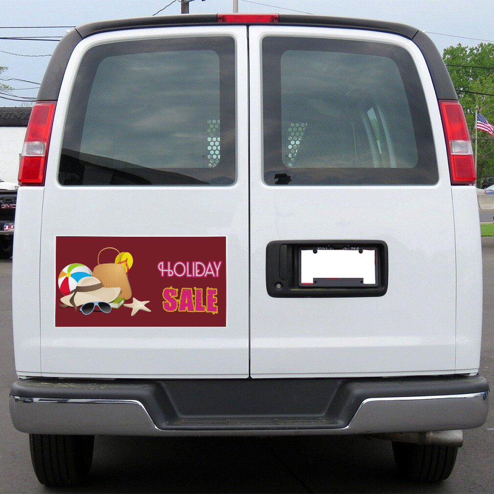Car Magnet Set of 2 Holiday Sale Outdoor Advertising Printing A Industrial Sign