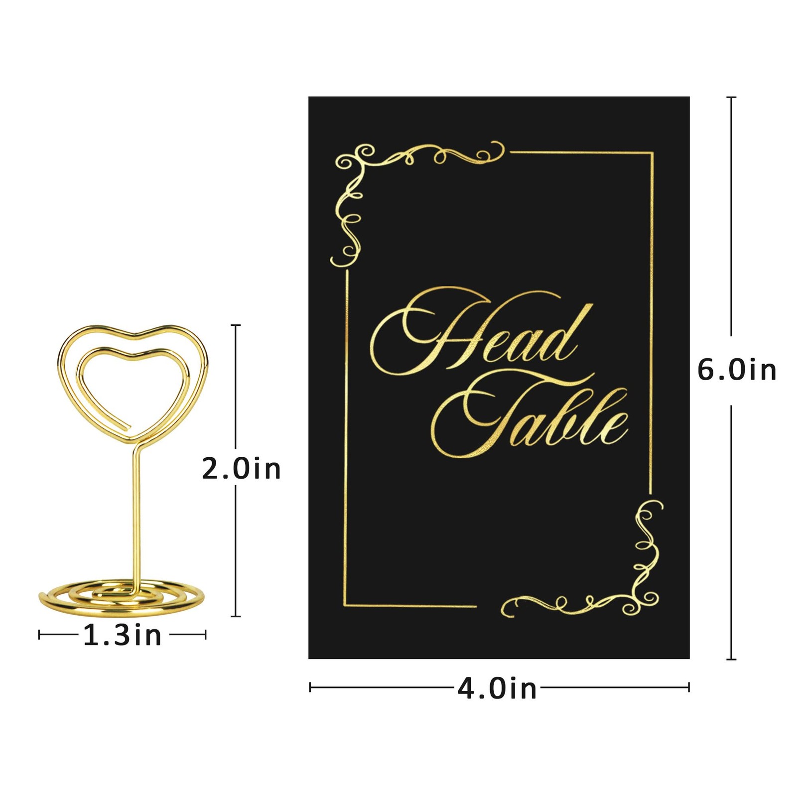 31 Sets Wedding Table Number Holders, Black Gold, Metal, Rectangular Pedestal…