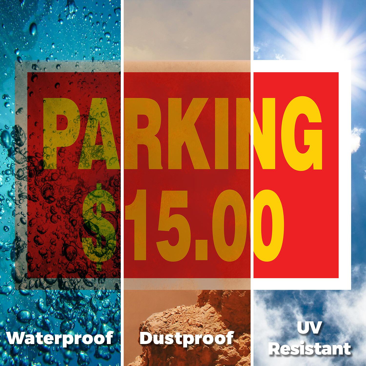 Parking $15 Dollars Yard Sign Clear Directions, Event Parking, Affordable Rates