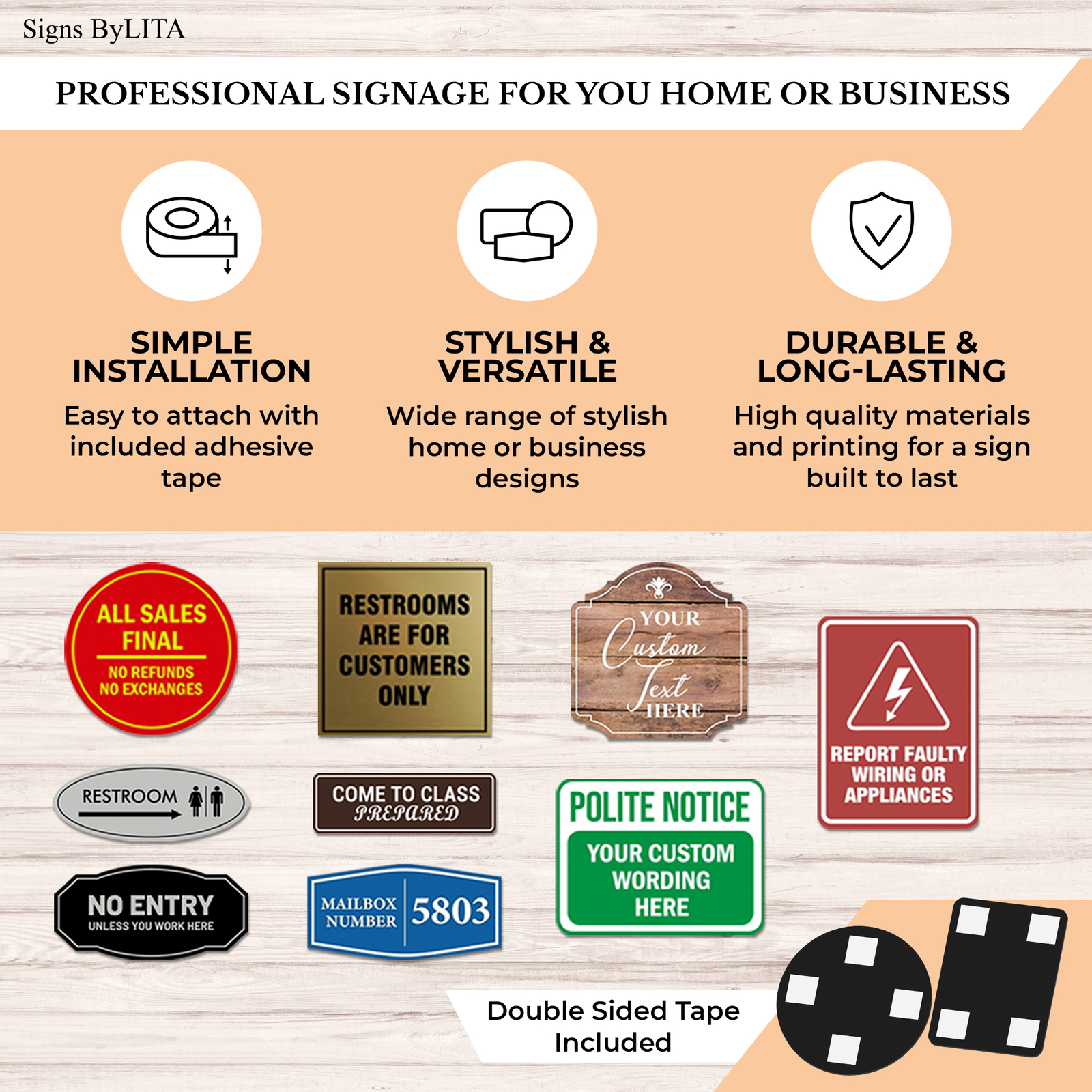 Portrait Round Plus Aviso Armas Permitidas Wall or Door Sign