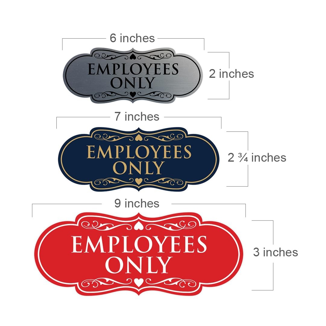 All Quality Designer Employees Only Sign Easy Installation Office Or Business
