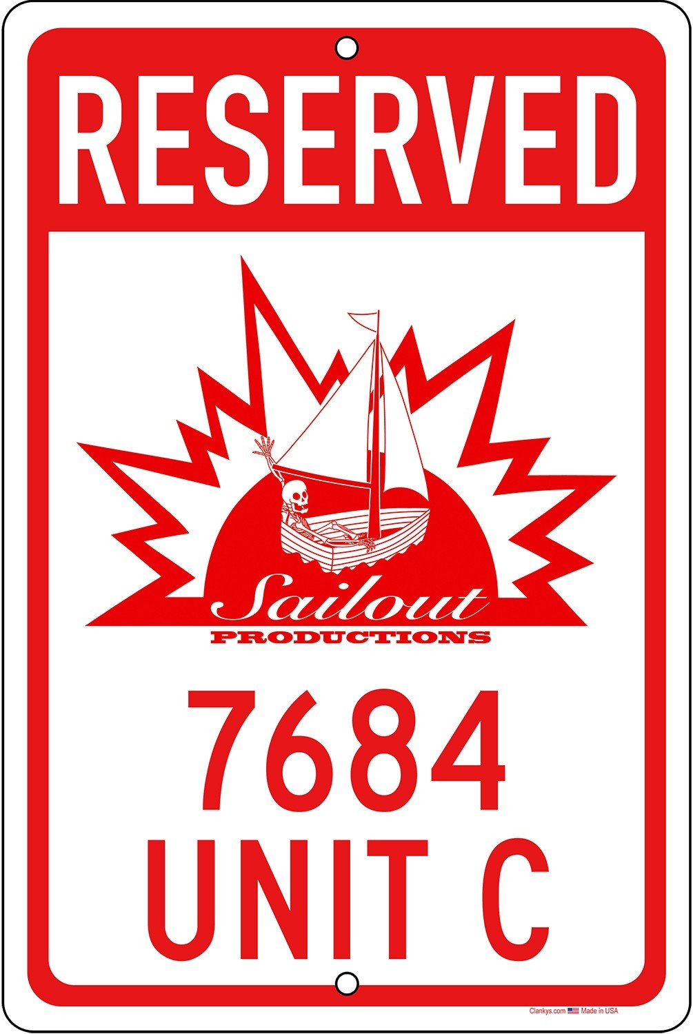 Custom Made 8″x12″ or 12″x8″ Aluminum Sign UV Protected Made in USA