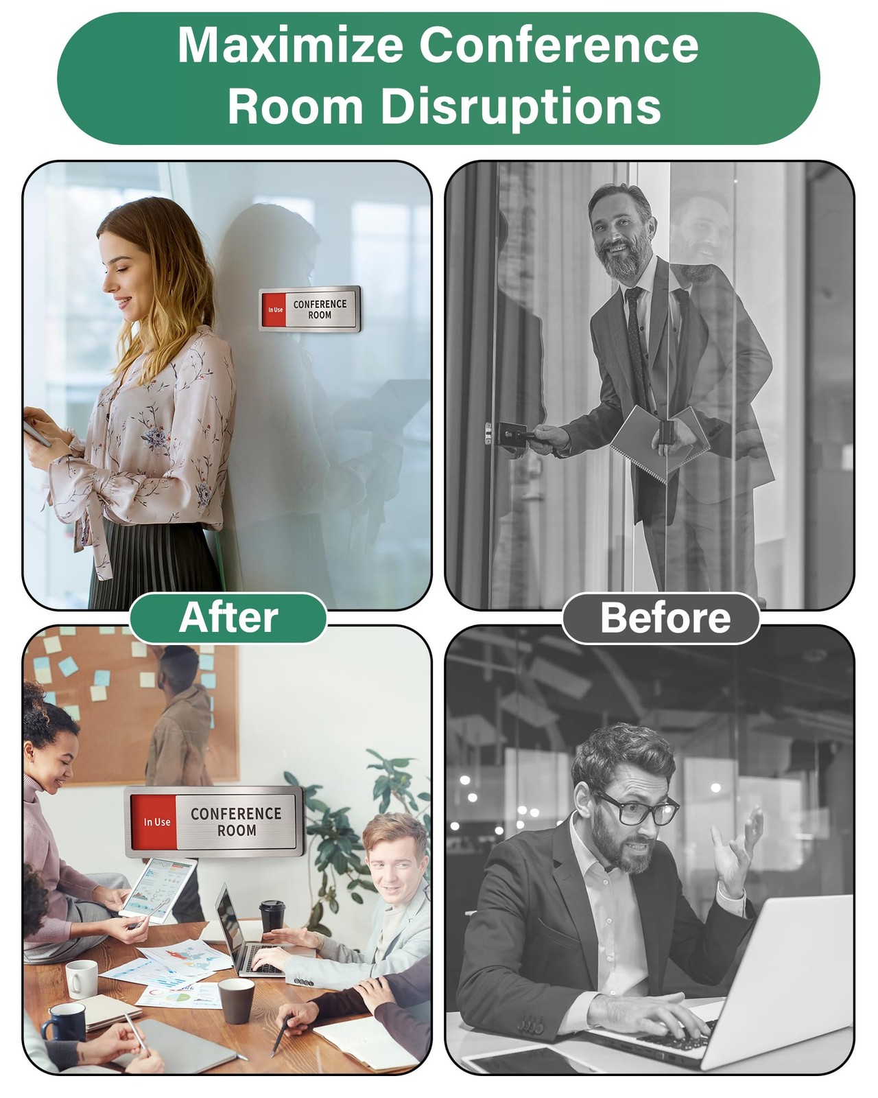 Office Door Signs Do Not Disturb, In Use/Available Slider Sign for Home Offic…