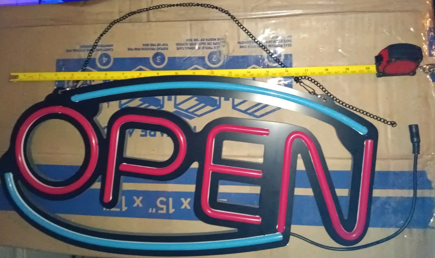 Large LED Open Sign 20″ Neon Light Bright for Restaurant Bar Store Shop Business