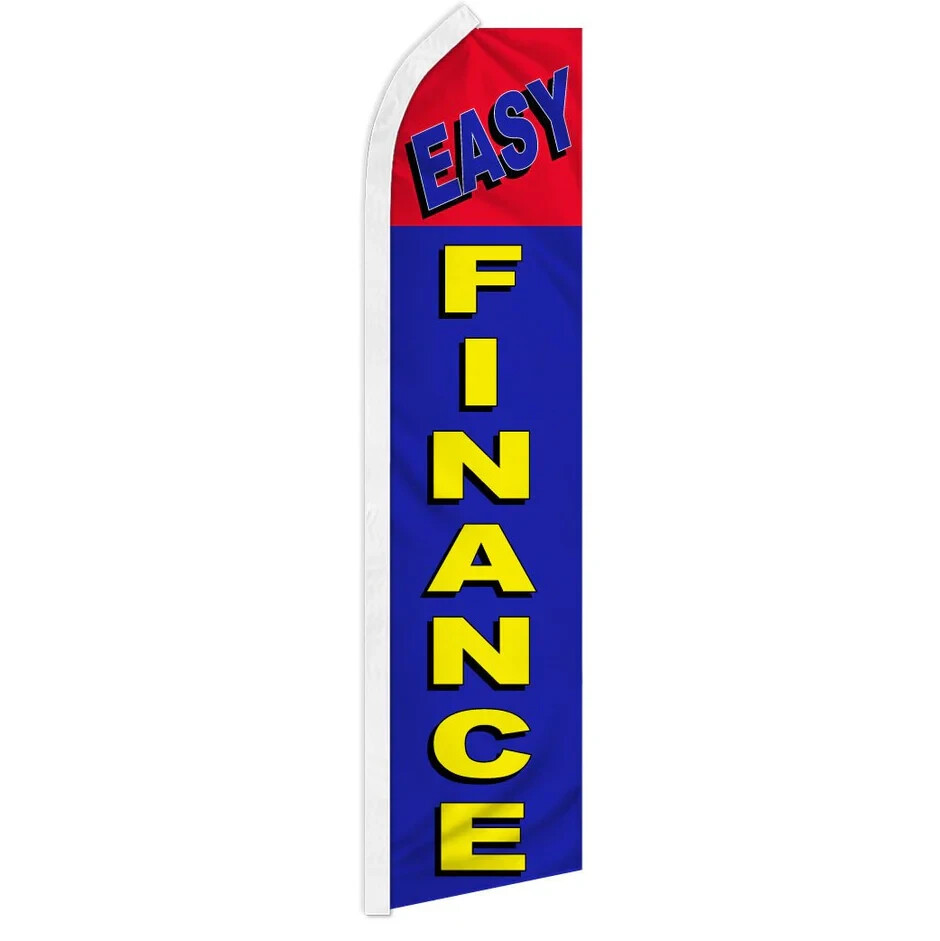 Easy Finance Swooper Flutter Feather Advertising Auto Dealership Business Flag