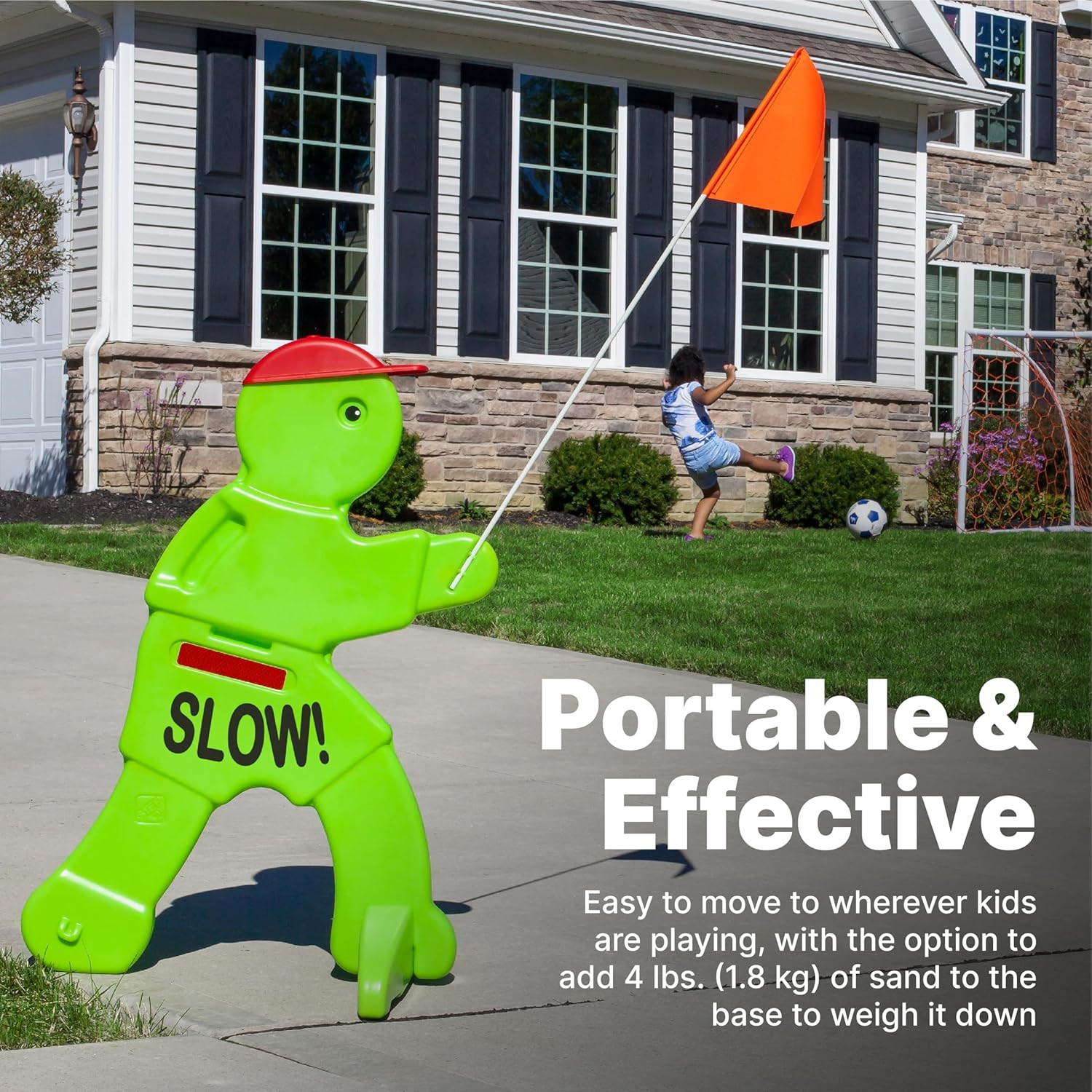 Step2 KidAlert Street Safety Sign 32 Inch Reflective Kids at Play Warning Sign