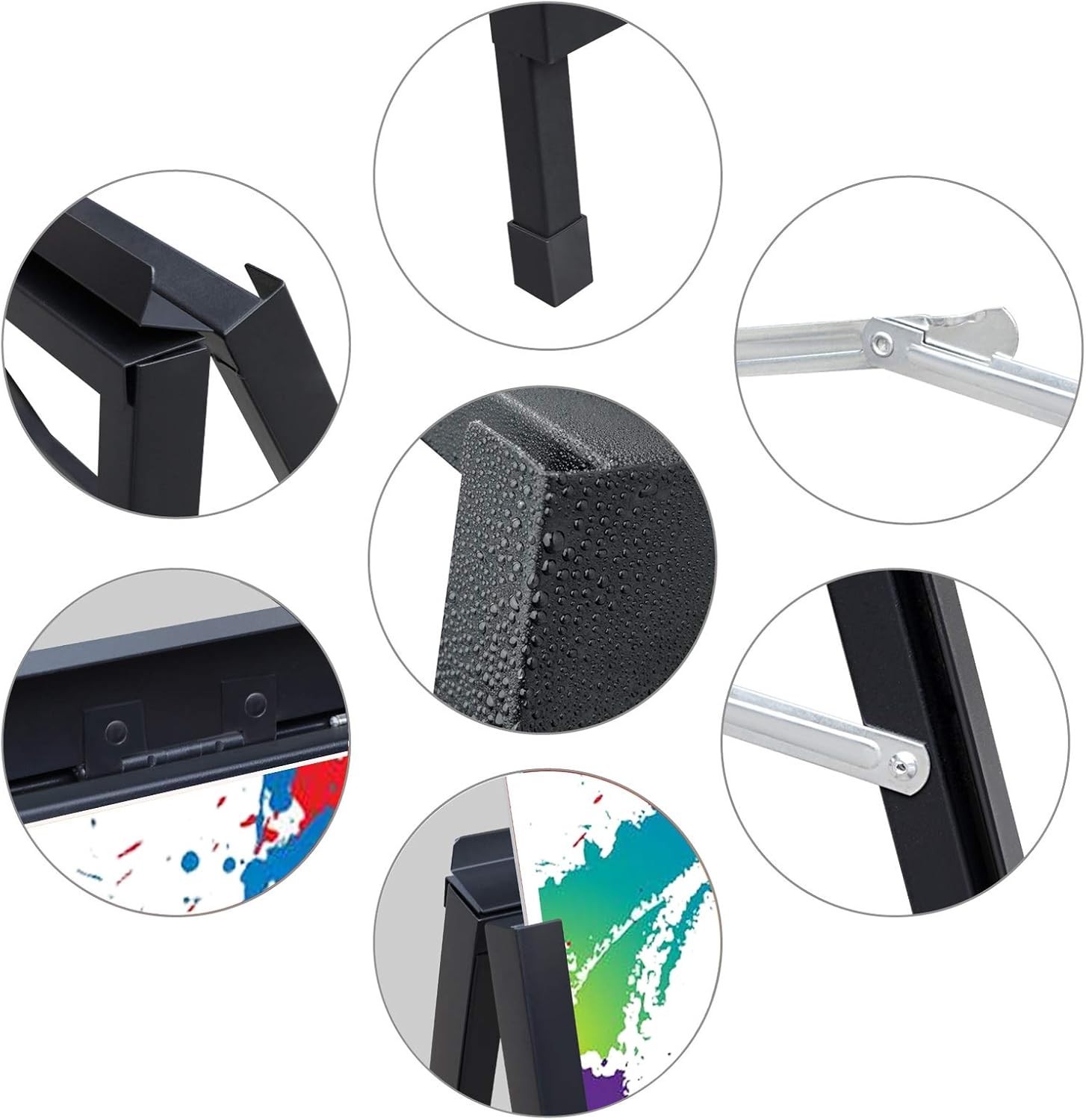 Weather-Resistant A Frame Sign Holder for 24×36 Posters – Portable Display