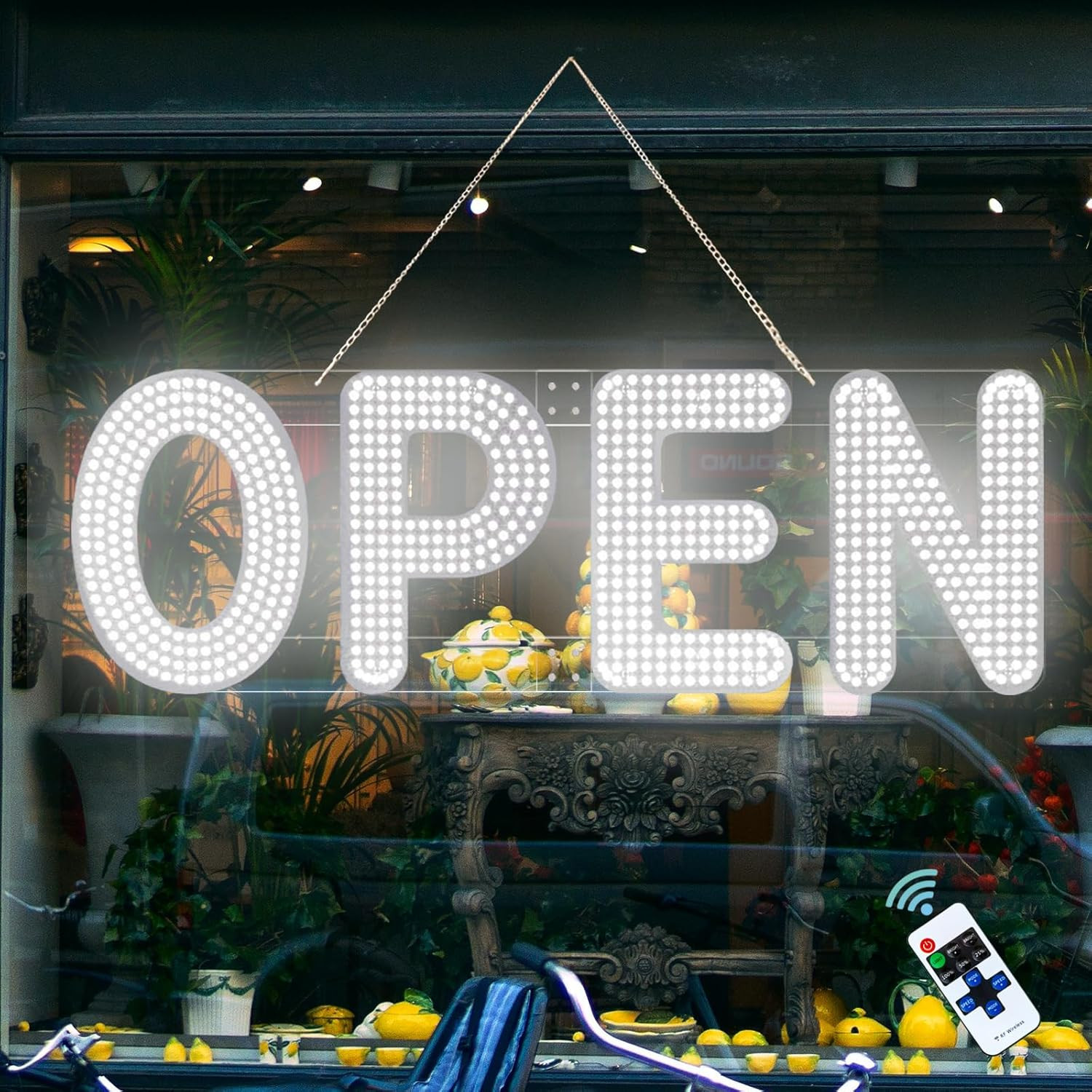40″X14″ Open Sign, LED Open Sign for Business with Remote Control, Ultra Bright