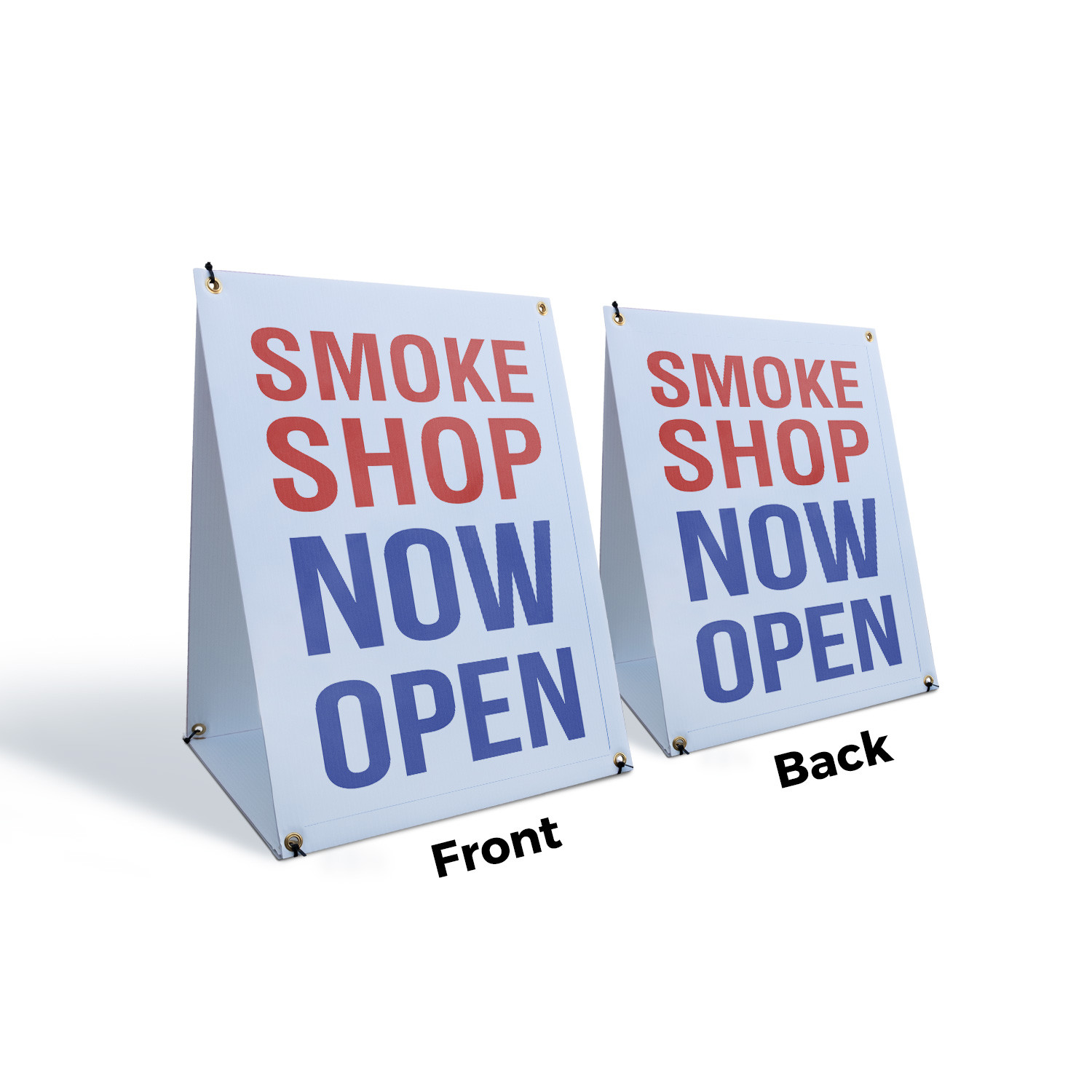 Smoke Shop Now Open A-Frame Sidewalk Sign Grand Opening Herbal Products Hot