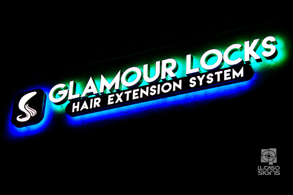 Channel Letters Custom Signs with Led Reverse Halo and Front Illuminated