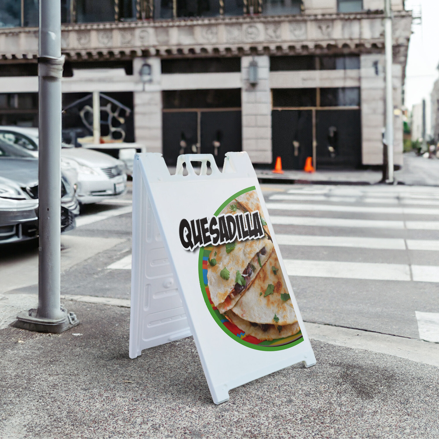 A-frame Sidewalk Quesadilla 24″ x 36″ Double Sided A-Frame Sidewalk Sign