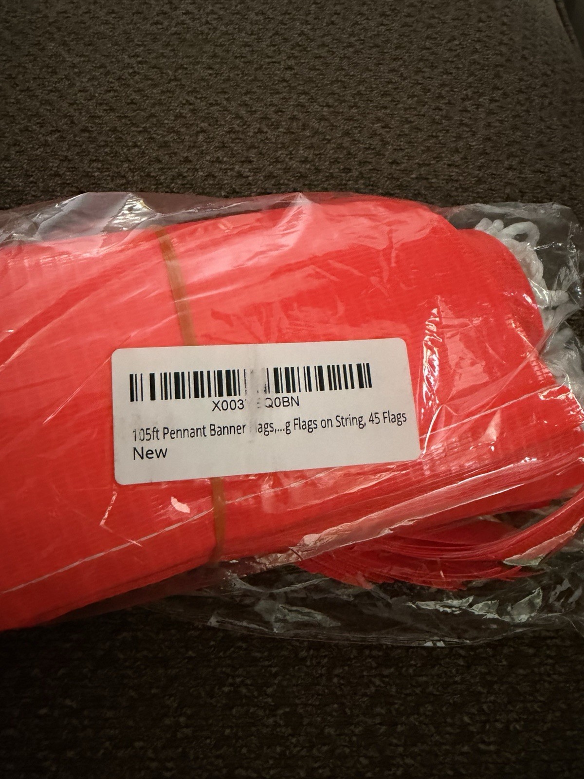105Ft Pennant Banner Flags, 7X10 Orange 45 Pcs High Visibility Safety Flagging