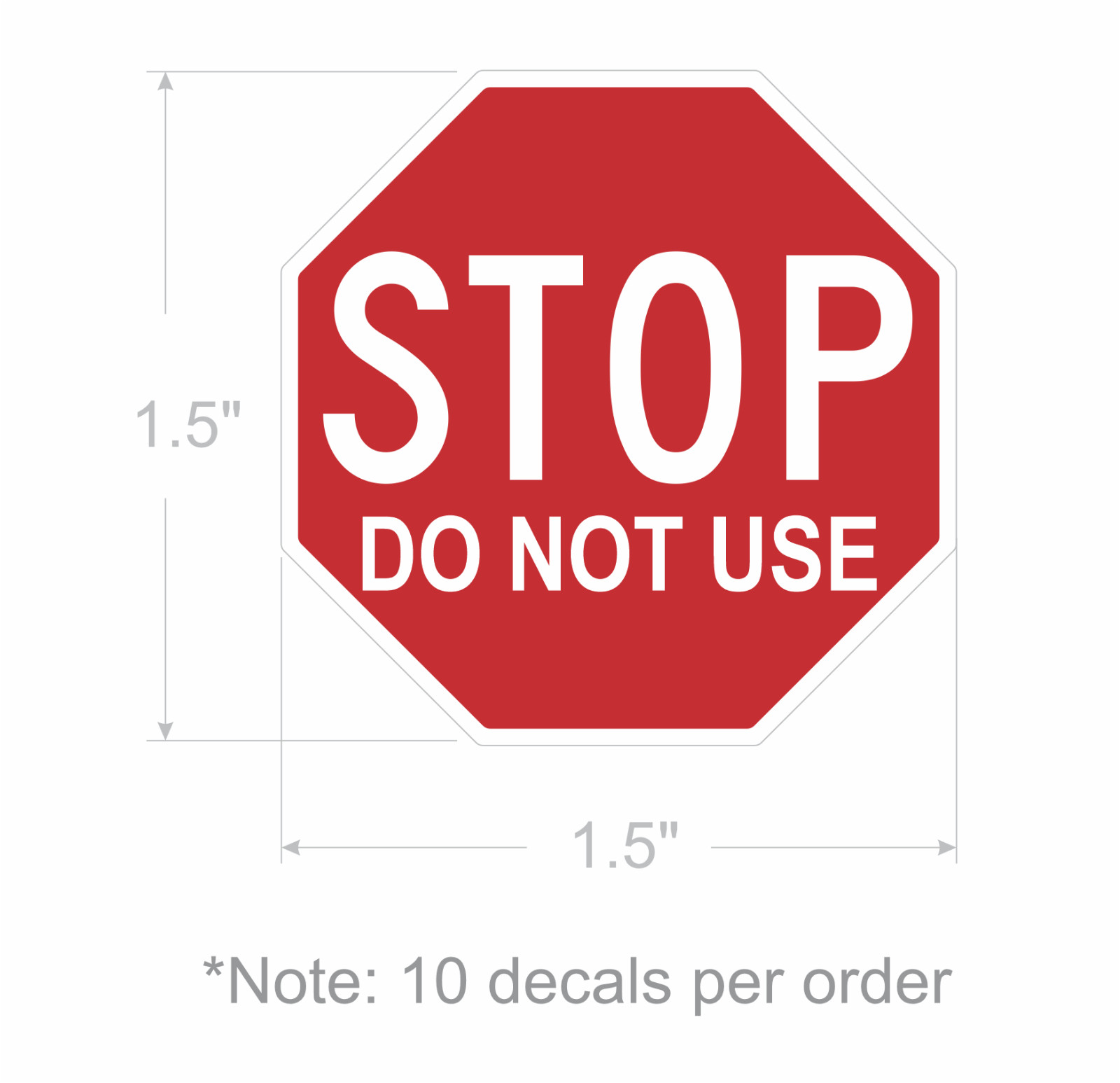 STOP DO NOT USE stickers | white vinyl | outdoor durable | decals
