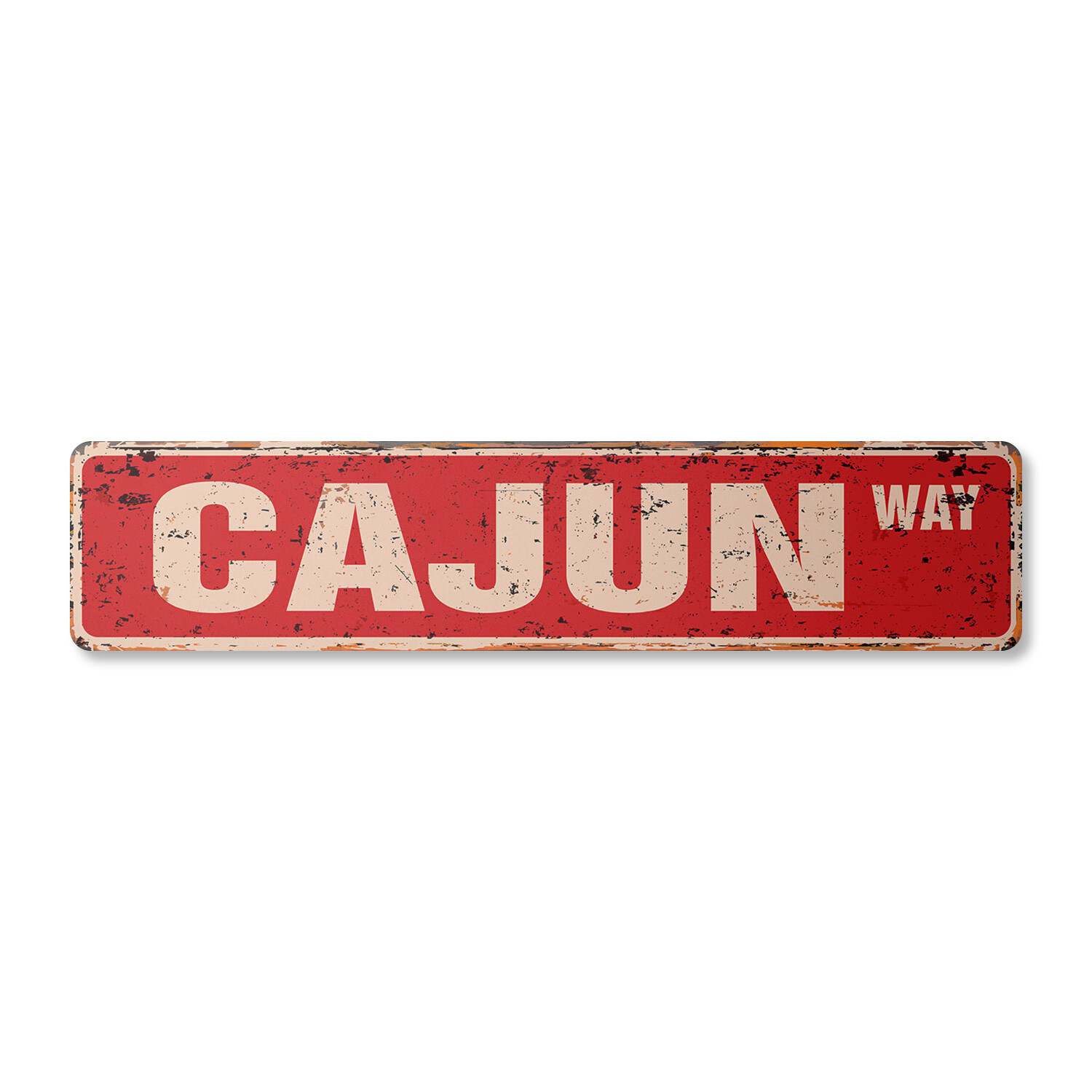 CAJUN Vintage Street Sign Metal Plastic lousiana bayou food southern french