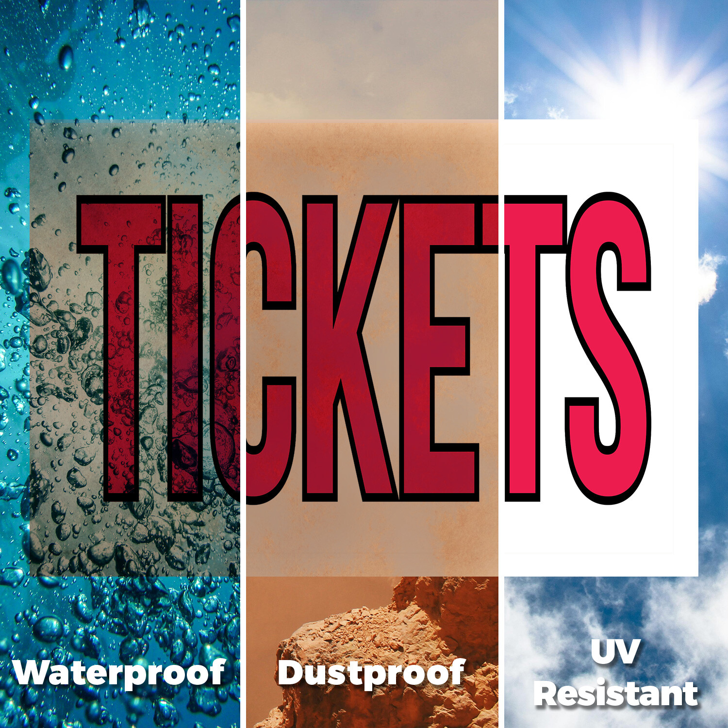 Tickets Yard Sign Event Promotions, Bold Messaging, Professional Display