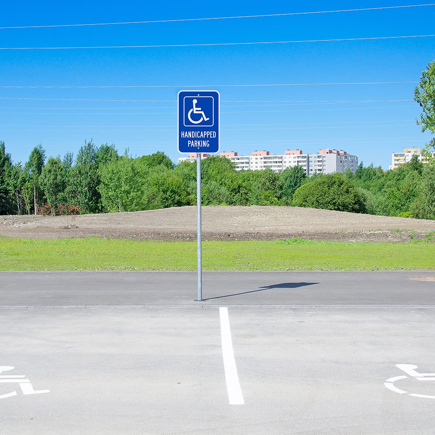 SmartSign Handicapped Parking Sign, 12 x 18 Inches 3M Engineer Grade Reflect…