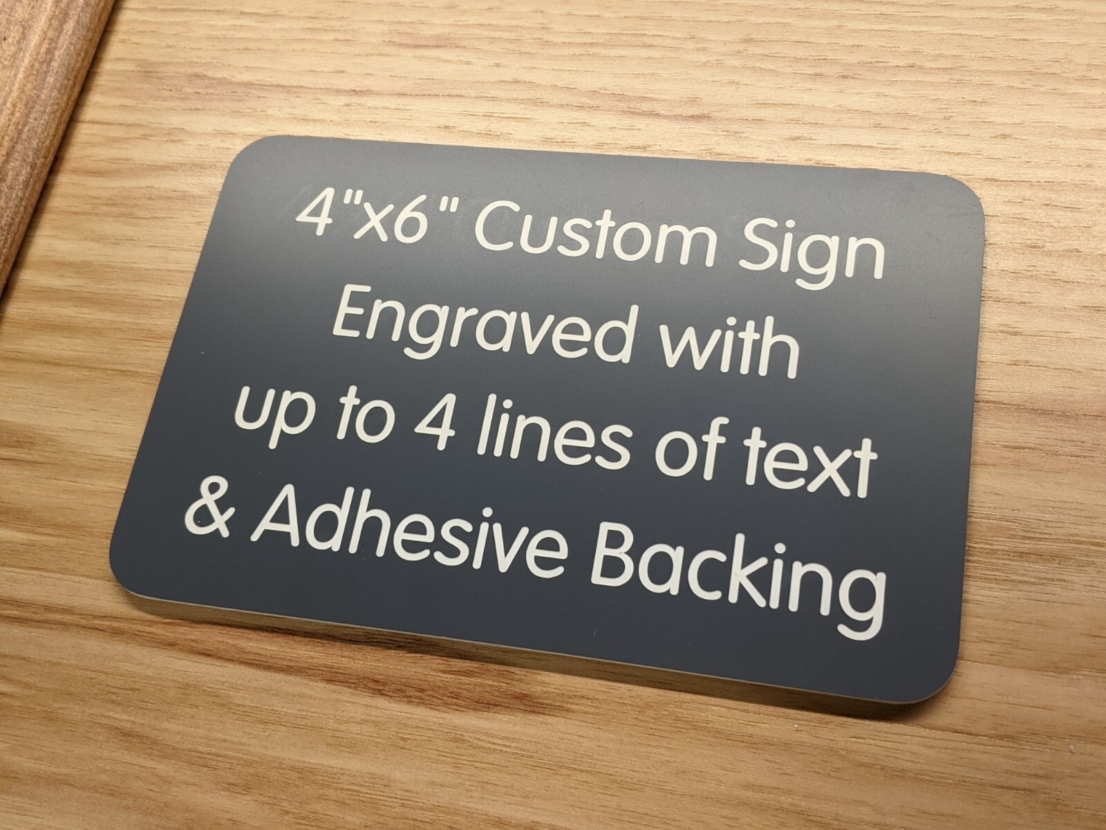 Custom Engraved 4×6 Gray Office Suite Sign | Small Business Wall Door Plaque