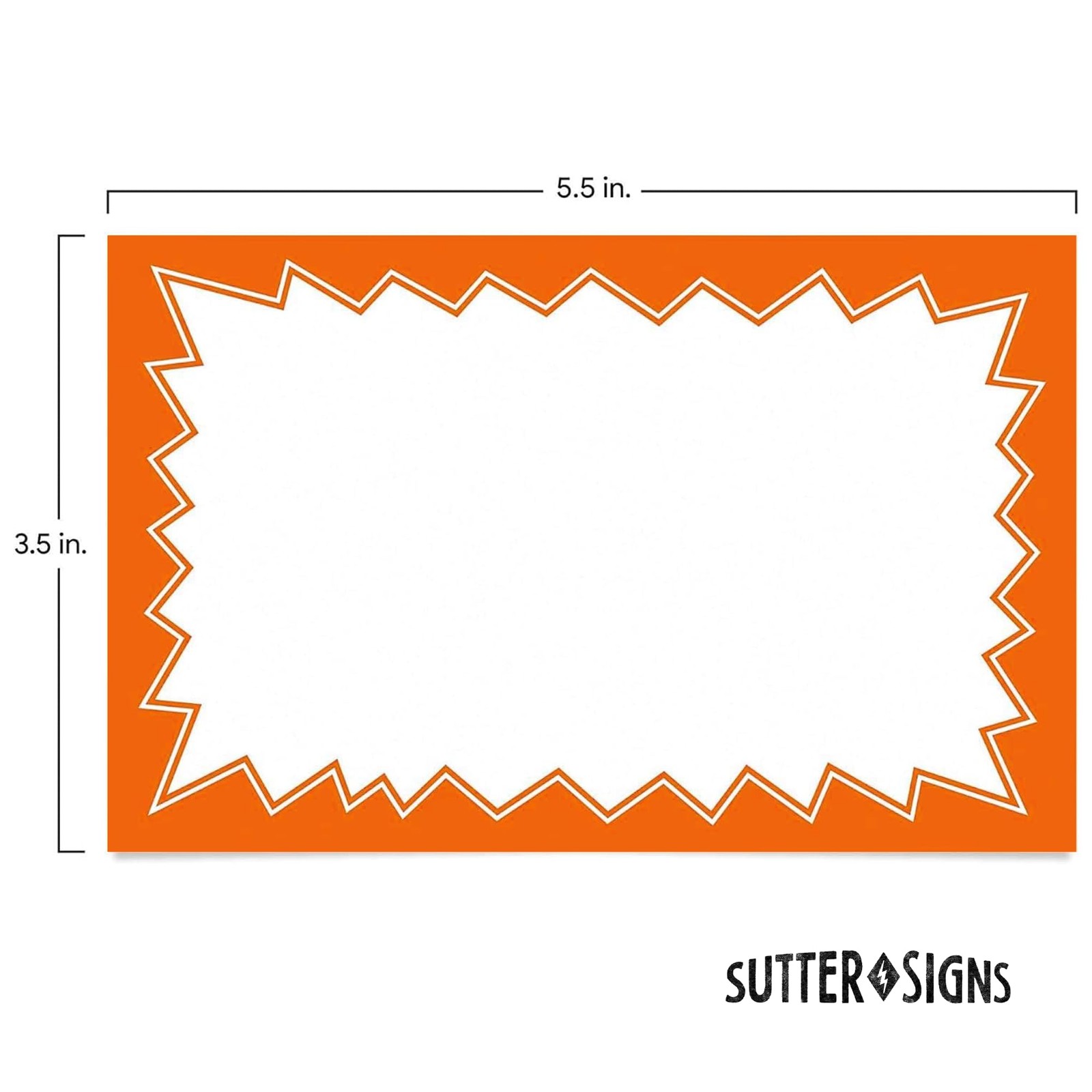 Sale Signs for Retail Stores 50pcs, 3.5″ x 5.5″ | Orange x 5.5″,