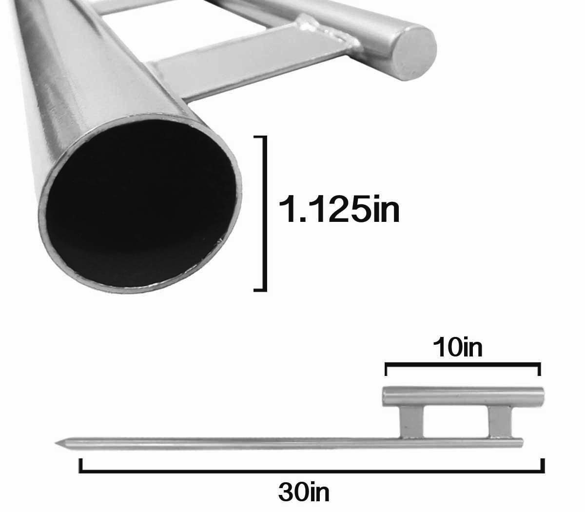 Windless Swooper Flag Pole Kit 15ft Flagpole Feather Flag Sign Pole Ground Spike