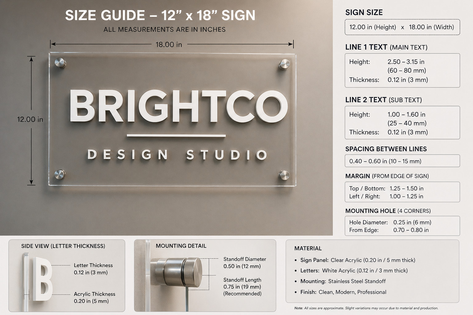 acrylic business sign