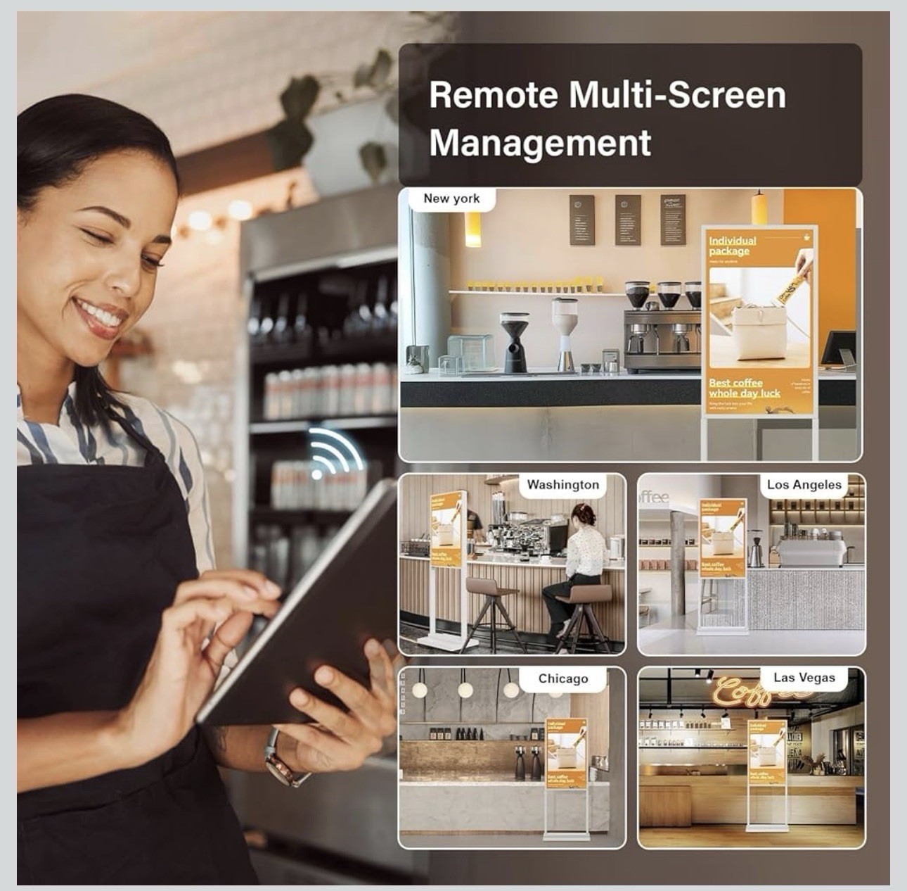 32-inch Digital Signage 2K HD LCD Advertising Display Menu 700 Nits Brightness