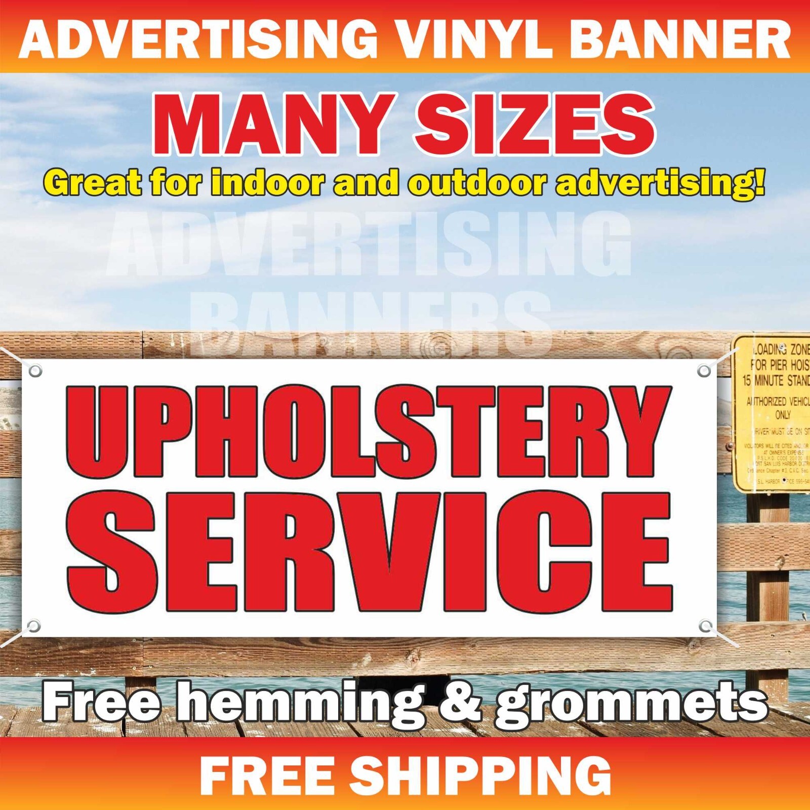 UPHOLSTERY SERVICE Advertising Banner Vinyl Mesh Sign Dry REPAIR Cleaning
