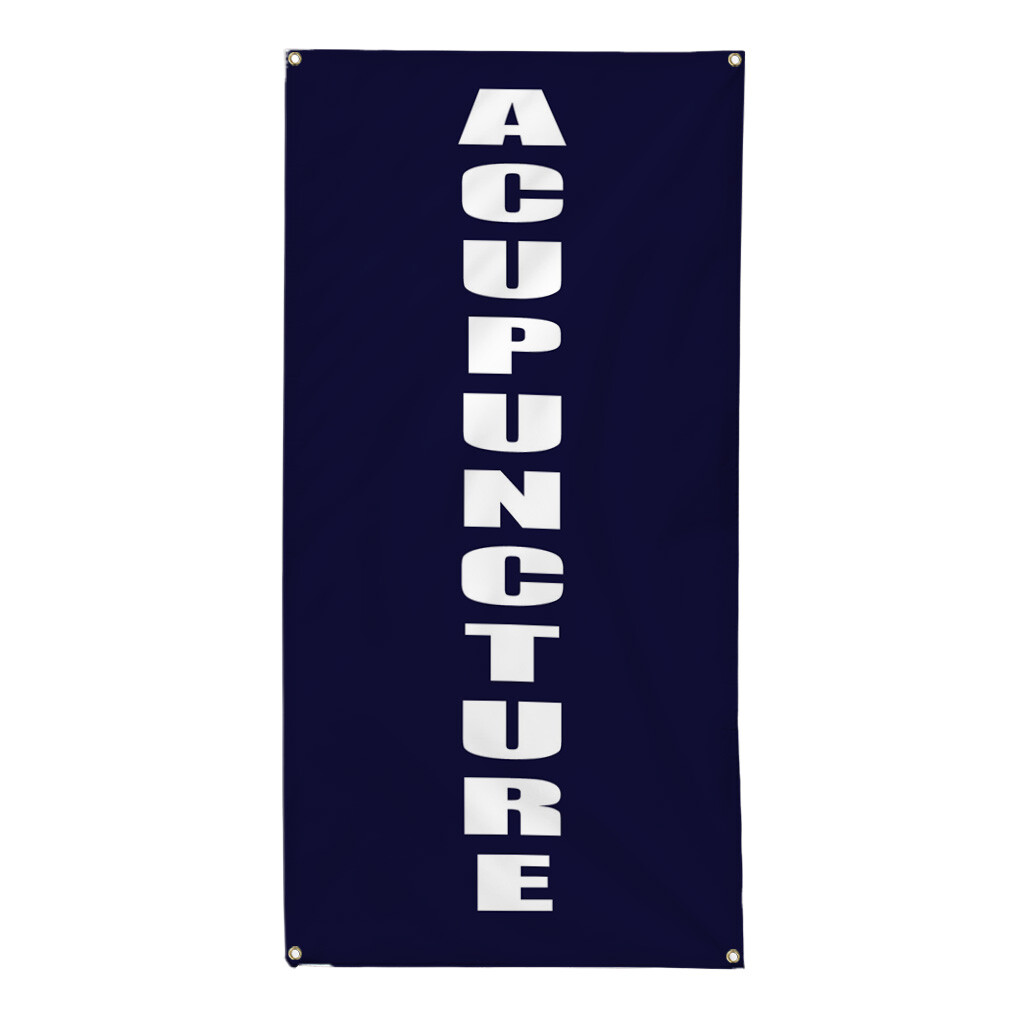 Vertical Vinyl Banner Multiple Sizes Acupuncture Business Health Care Outdoor