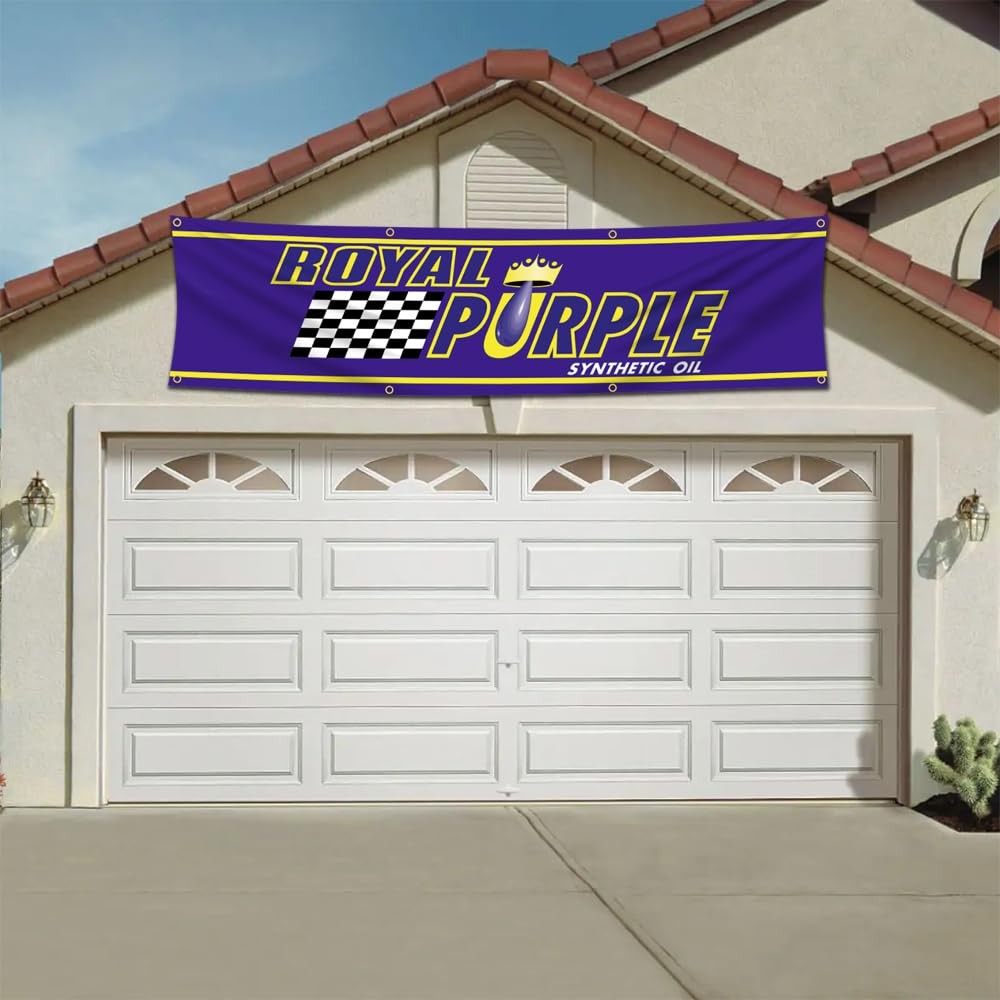 Car Racing Banner 2x8ft Polyester Garage Decor Man Cave Shop Racing Team Sign