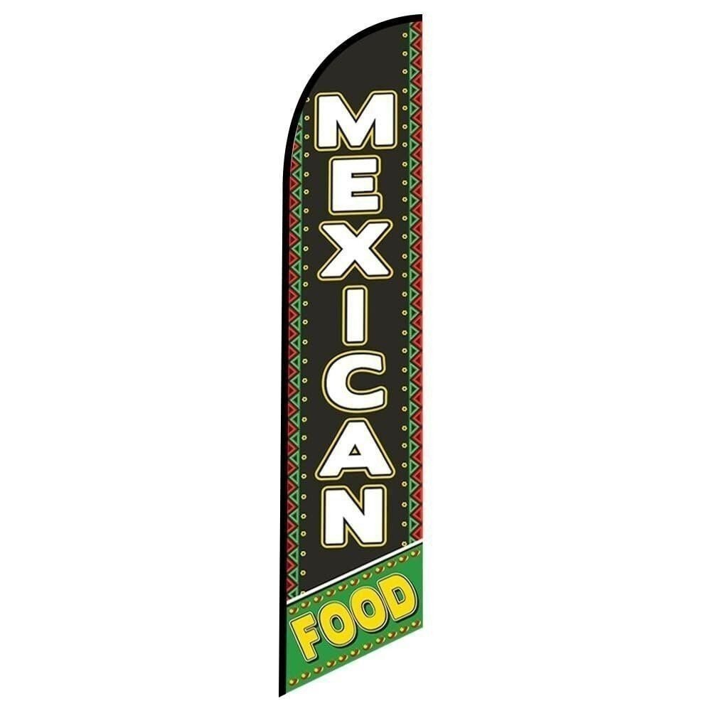 Mexican Food Feather Swooper Flag for Restaurant Advertising Banner…
