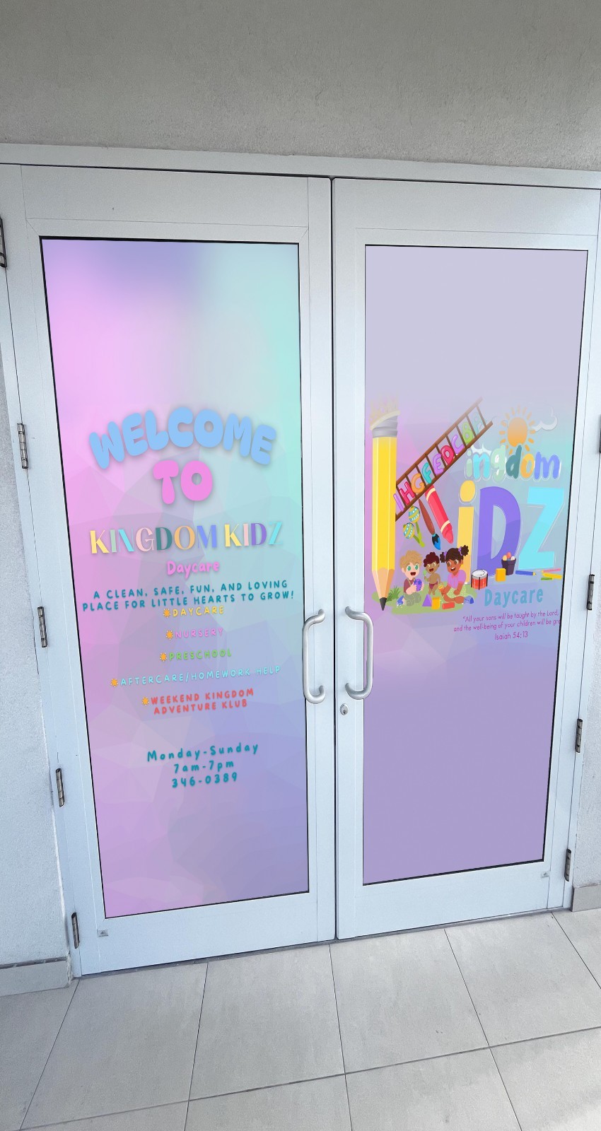 Storefront Window Decals: Includes FULL DESIGN